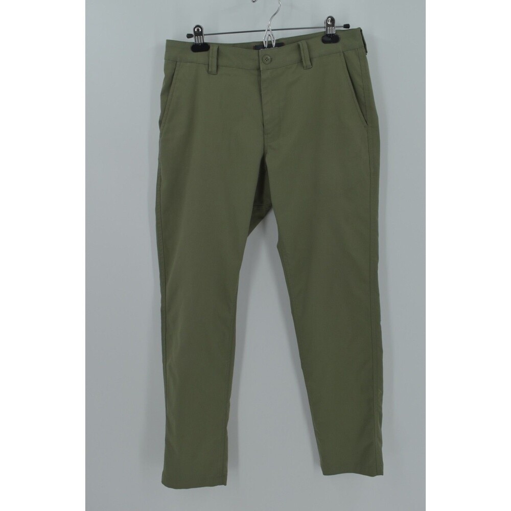 Bluffworks Men Tailored Fit Ascender Travel Chino Pants Olive Green 31x32